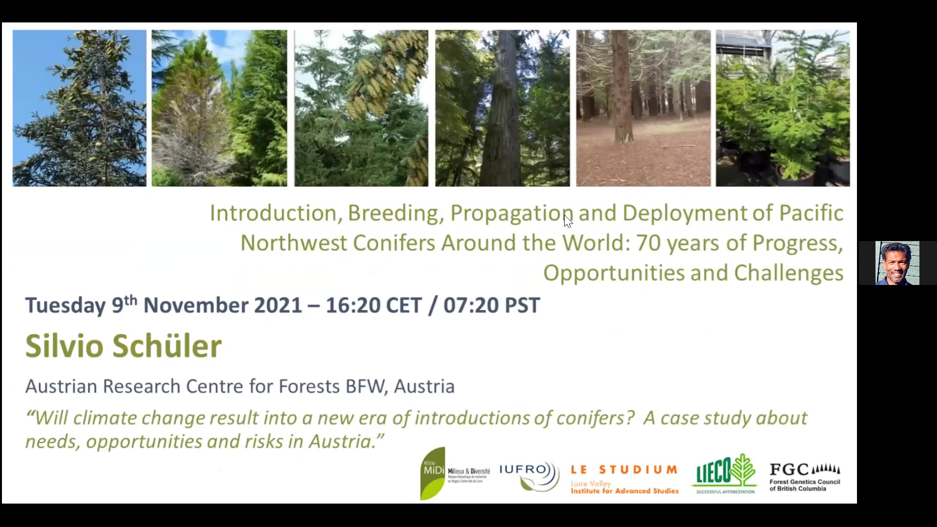 Will climate change result into a new era of introductions of conifers? A case study about 
needs, opportunities and risks in Austria - Silvio- Schüler