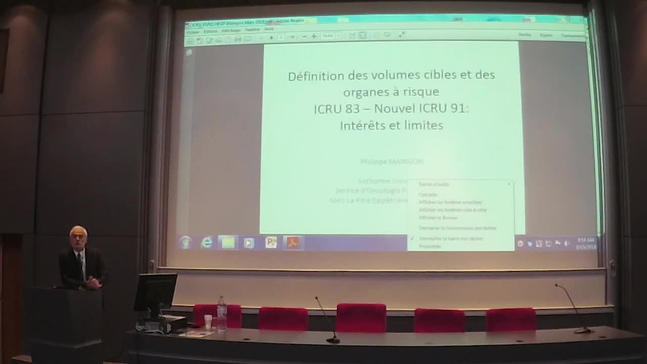 SFJRO Paris 2018 : Définition des volumes cibles et OAR - ICRU 83 - Nouvel ICRU 91 : Intérêt et Limites