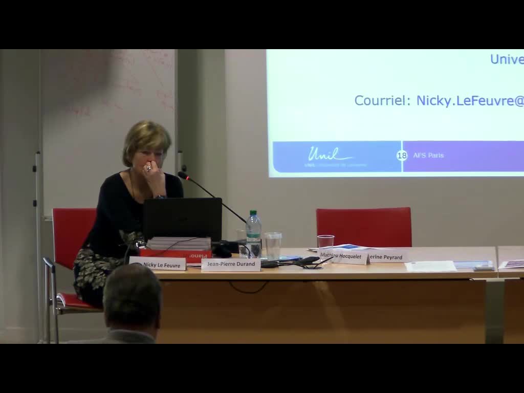 « Les métiers ‘relationnels’ : enjeux méthodologiques et théoriques »
Nicky Le Feuvre - discussion