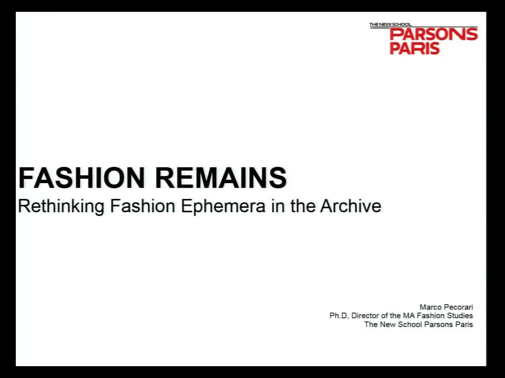 "Les vestiges de la mode : Repenser l'éphémère de la mode contemporaine dans les archives"