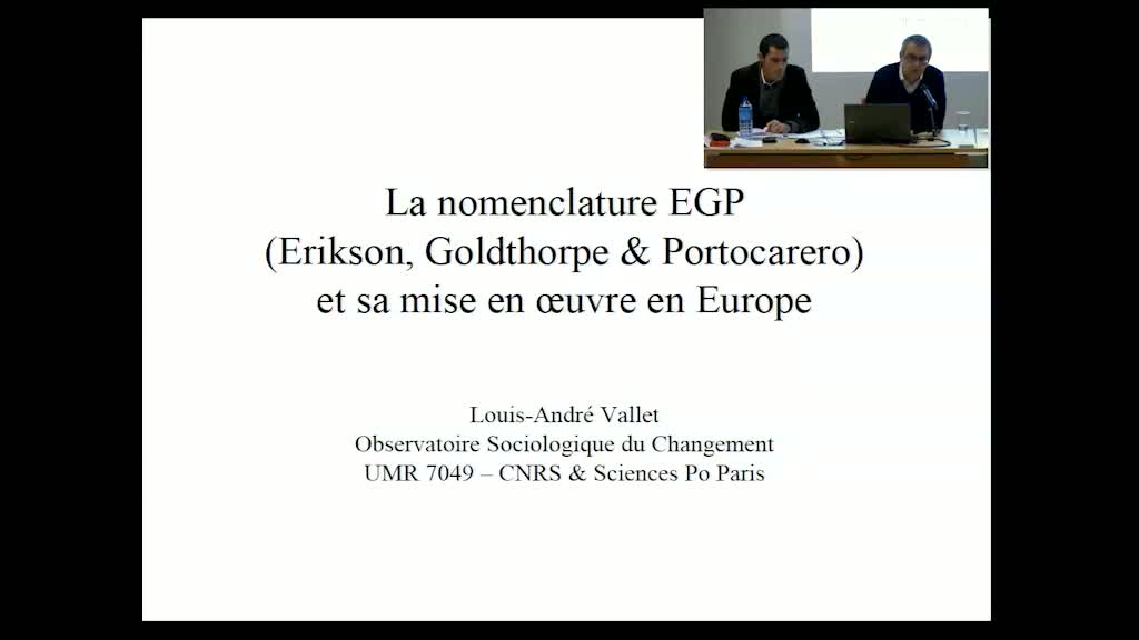 Les classes sociales en Europe (2) La nomenclature EGP (Erikson-Goldthorpe-Portocarero) et sa mise en œuvre en Europe