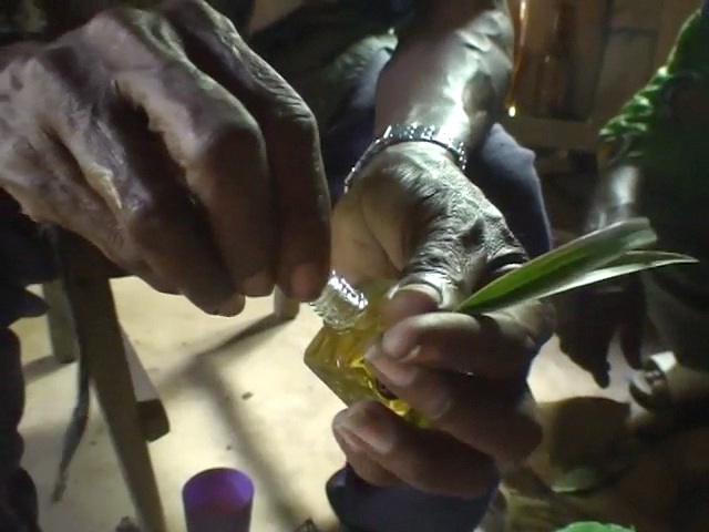 Chronique des pygmées babongo 2007 : Préparation du parfum remède & traitement