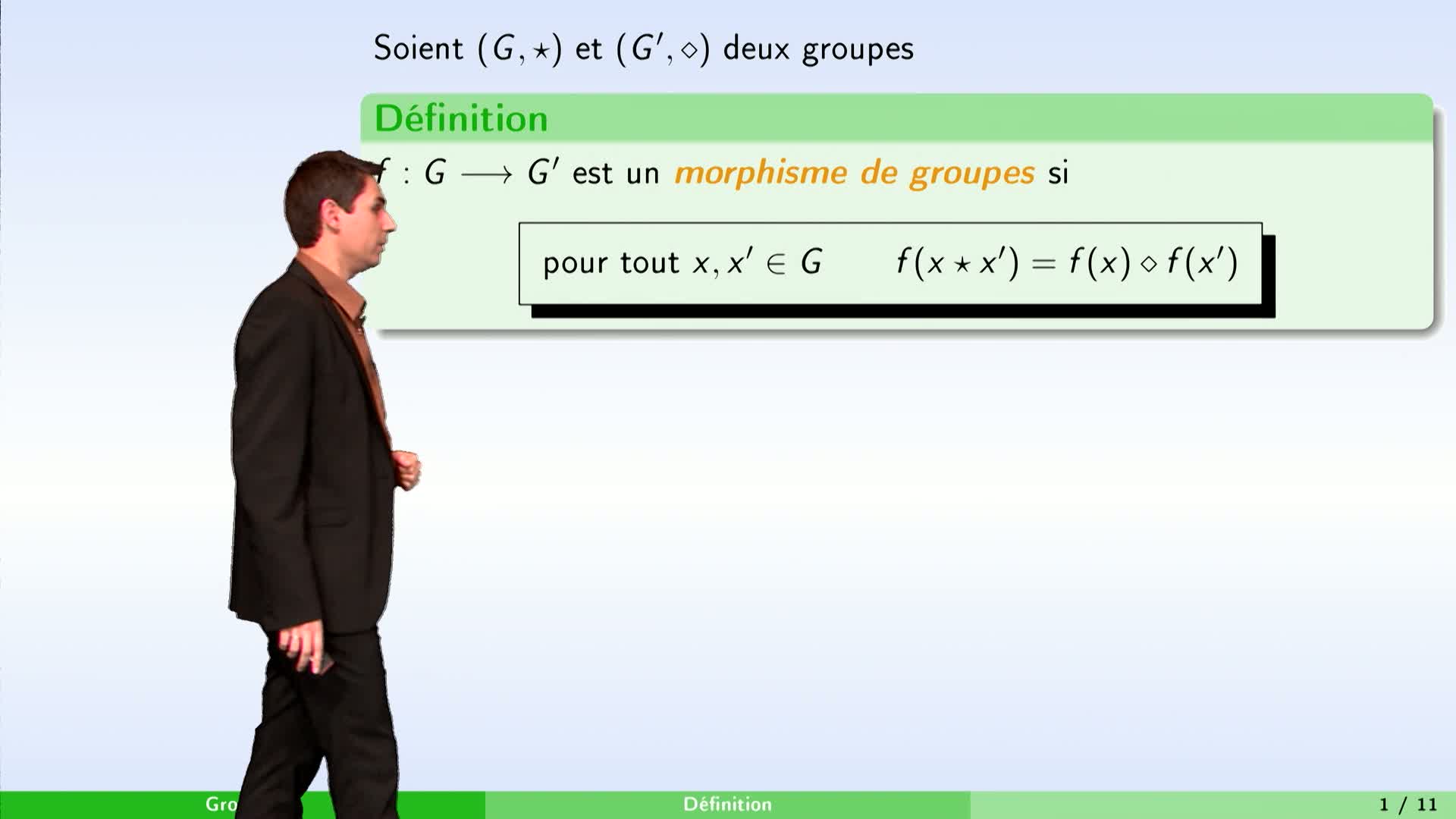 Chapitre "Groupes" - Partie 3 : Morphismes de groupes
