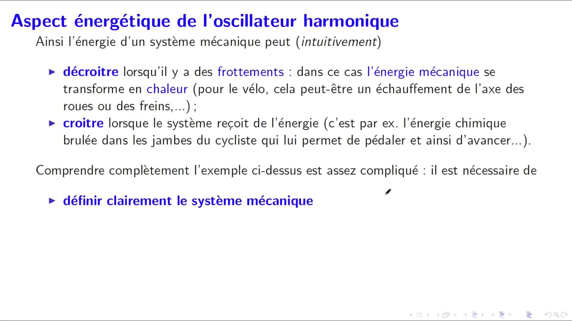 Remédiation (capsule n°4) : L'oscillateur harmonique: notion d'énergie mécanique