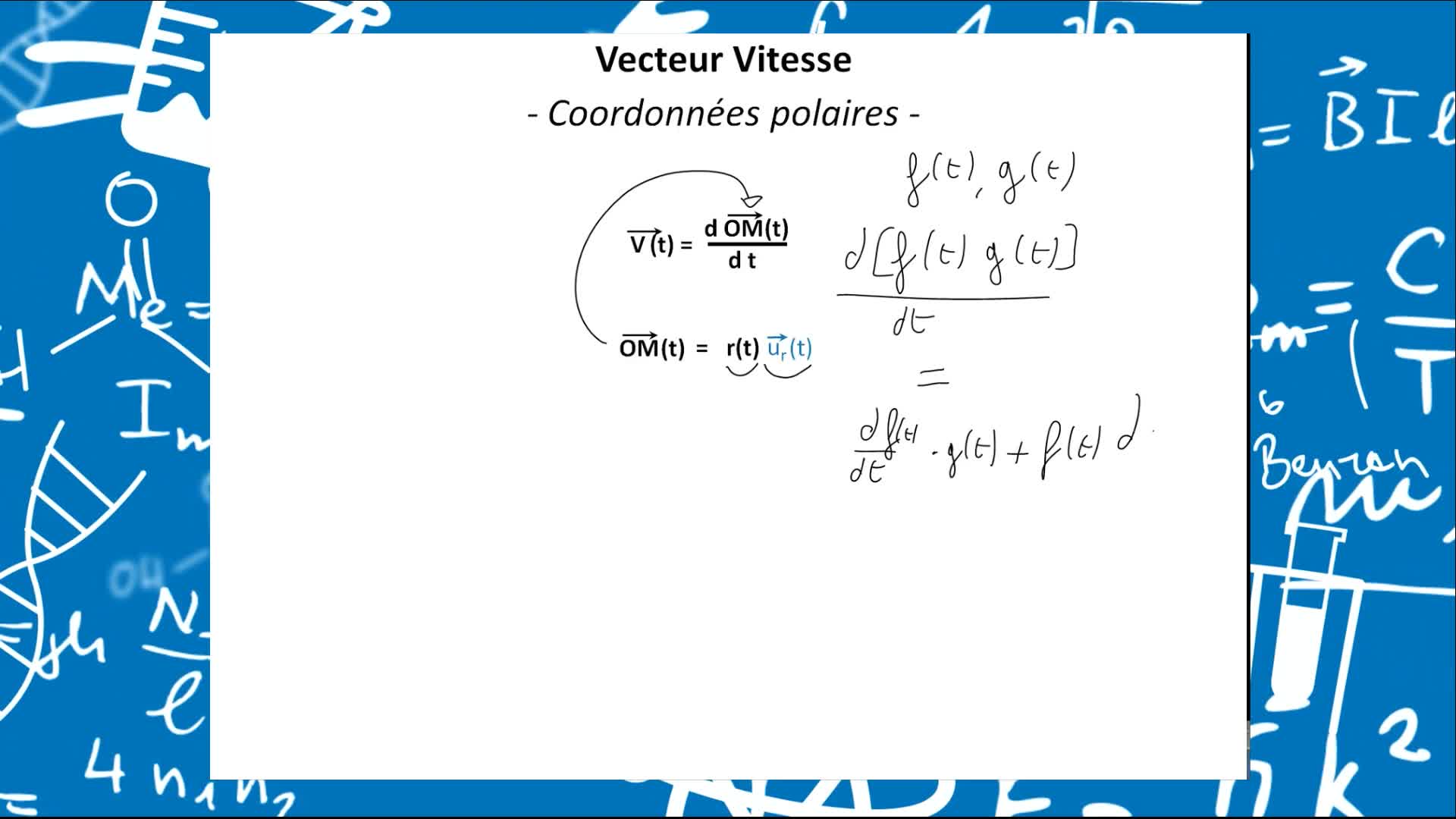 Remediation - Vecteurs position, vitesses et accélérations décrits en coordonnées cartésiennes et polaires - VIDEO 10-Vitesse en coordonnées polaires feedback