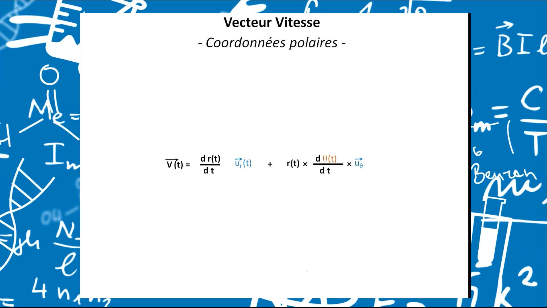Remediation - Vecteurs position, vitesses et accélérations décrits en coordonnées cartésiennes et polaires - VIDEO 12-vitesse en coordonnées polaires feedback 3
