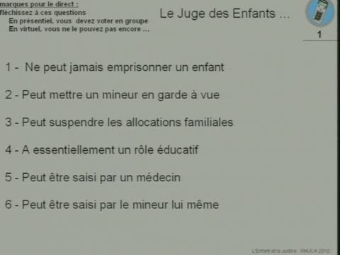 RMJCA 2010 – Reims : Rôle du juge des enfants