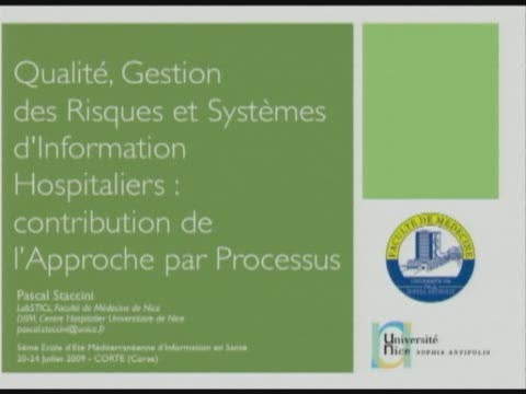 EEMIS Corte 2009 - Qualité, gestion des risques et systèmes d'information hospitaliers  
