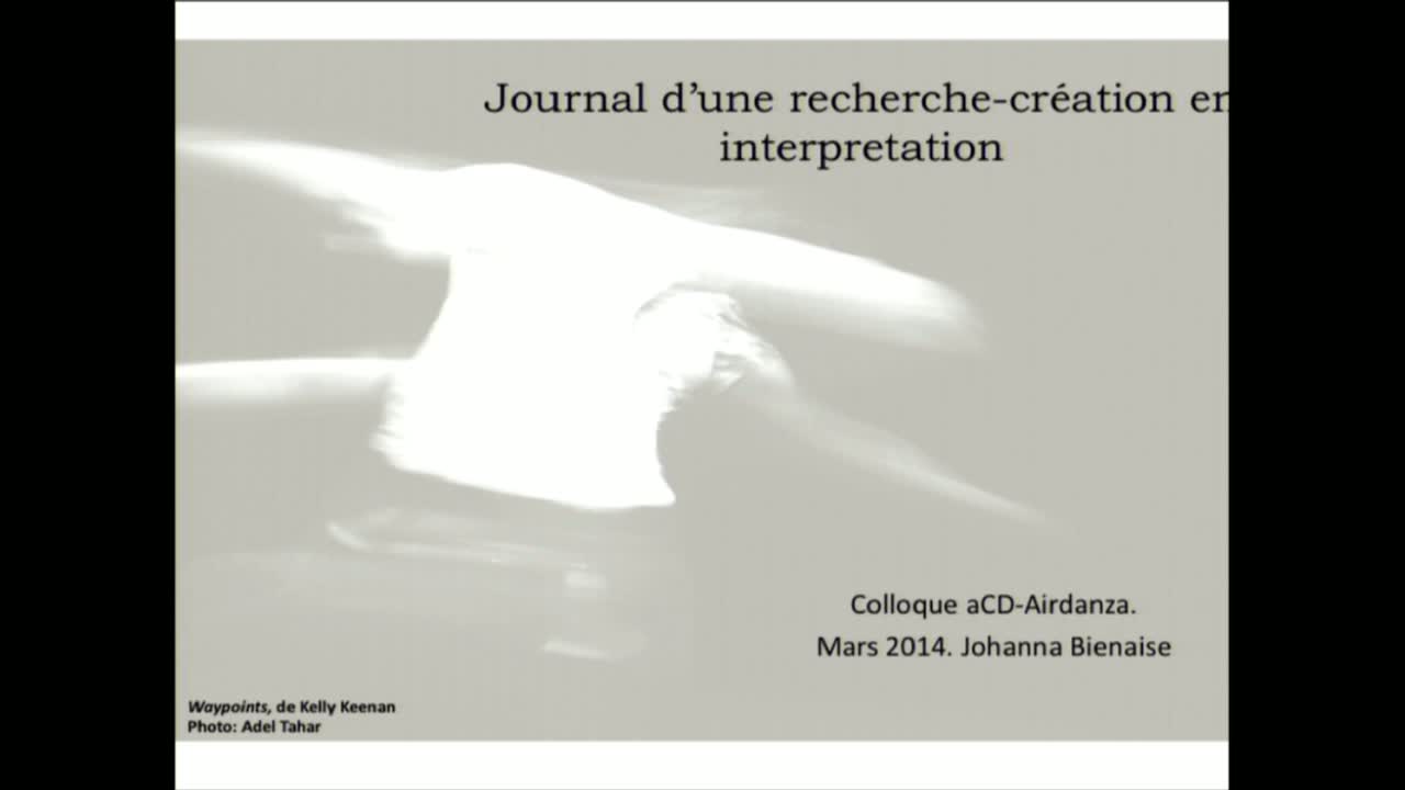 Journal d’une recherche-création en interprétation