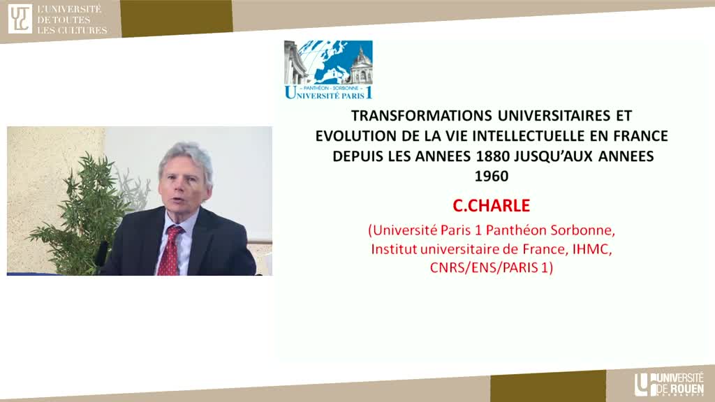 Transformations universitaires et évolution de la vie intellectuelle en France depuis les années 1880 jusqu'aux années 1960