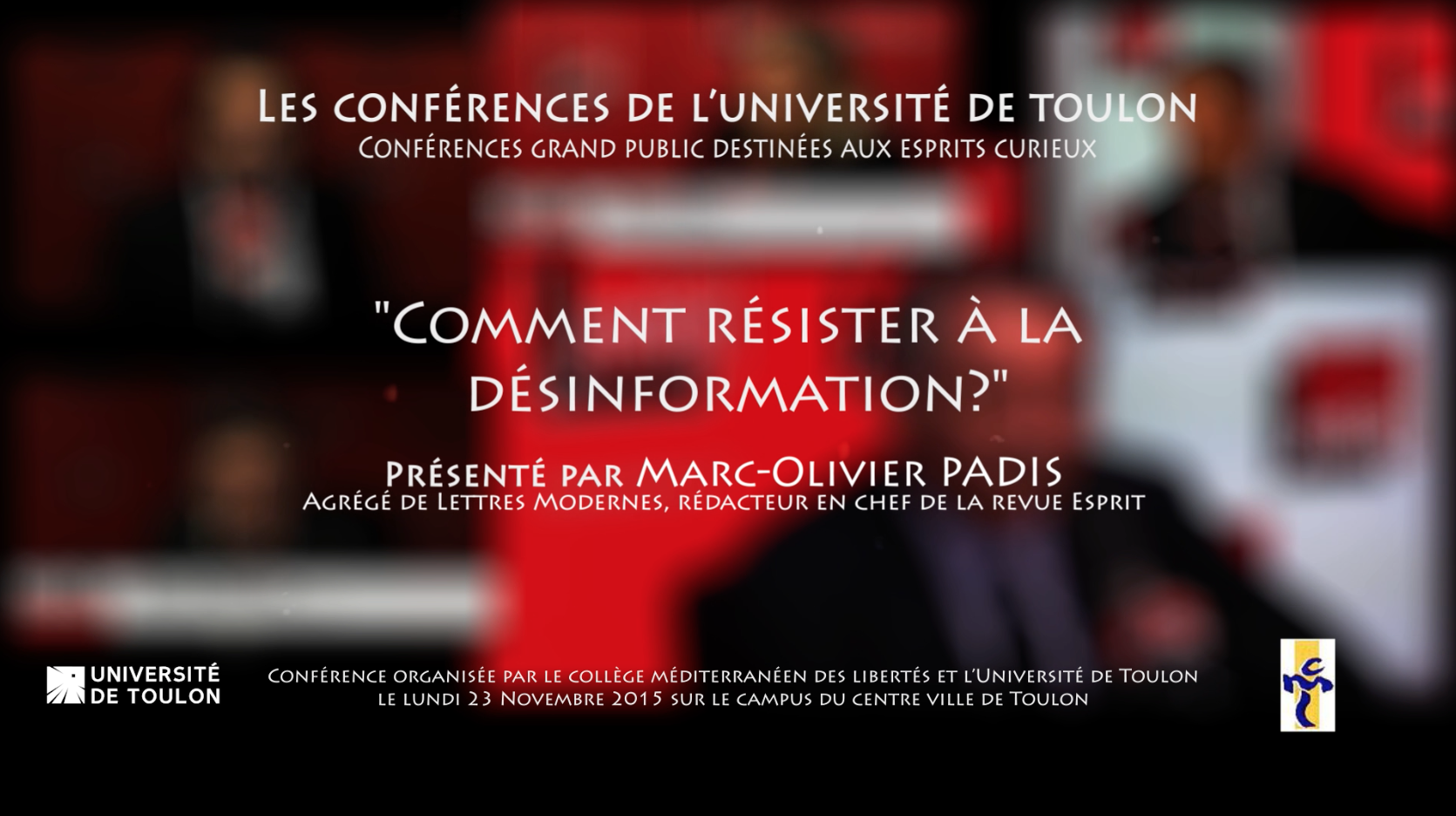 Conférence "Comment résister à la désinformation ?" de Marc-Olivier Padis
