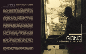 Giono, la mémoire à l'oeuvre : Mémoire et stratégies d'écriture (4)