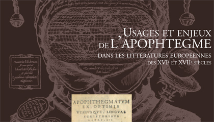 Le "Recueil des apophtegmes mis en vers français" de Michel Mourgues (1694) / Philippe Chométy